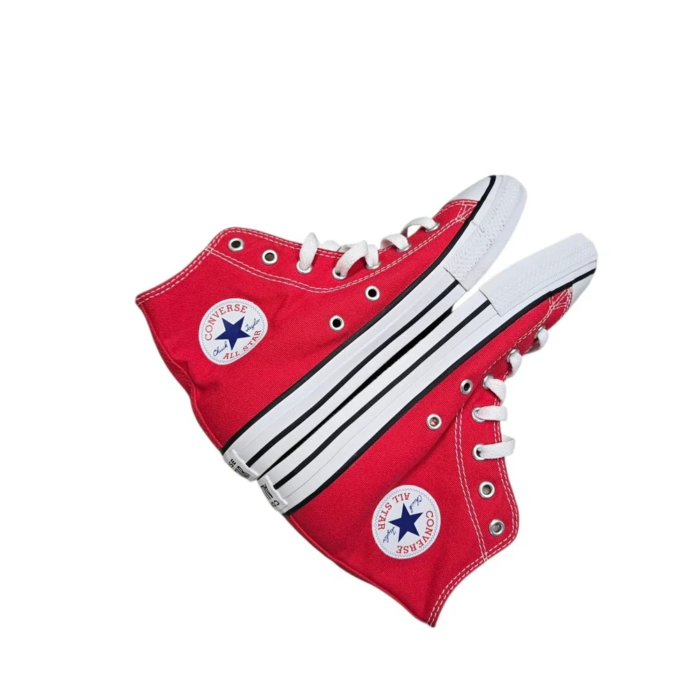 Converse Chuck Taylor All Star Youth 3‎ Red High Top Canvas Sneakers Classic